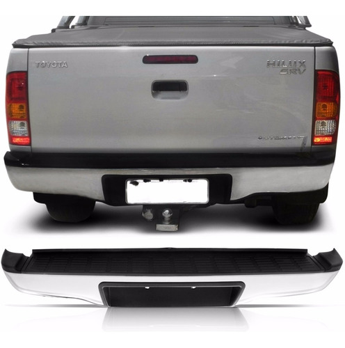 Defensa Trasera Plana Cromada Bumper Hilux Vigo 2006 A 2014