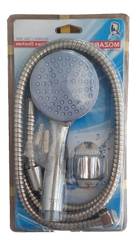 Imagen 2 de 7 de Kit Duchador Mano Anticalcareo Grande + Soporte + Flexible