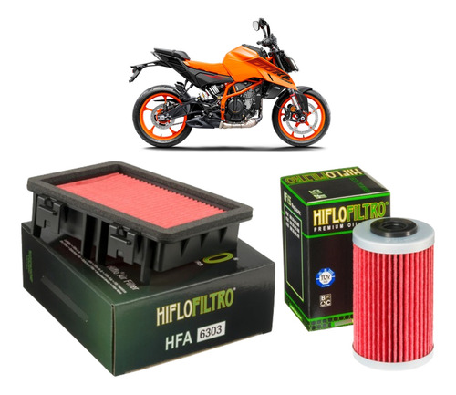 Kit Filtro De Aire Y Aceite Duke 250&390 17-24 Rc200 22-24