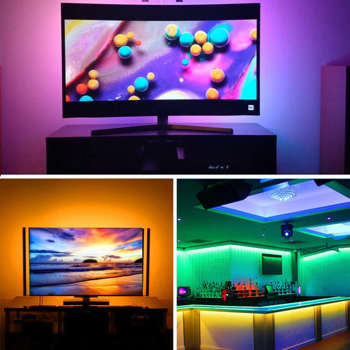 Tira De Luz Led De 5 M Con Control Remoto