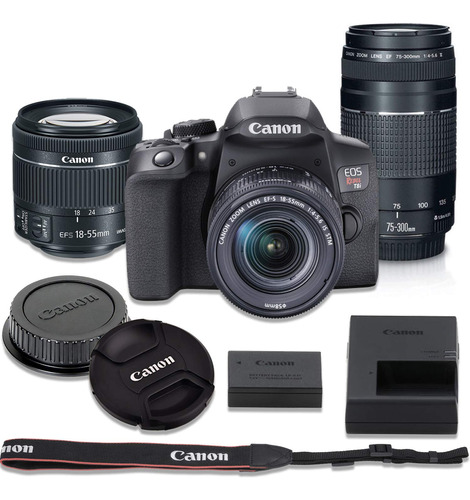 Camara Dslr Canon Eos Rebel T8i Con Combo De Lentes -negro