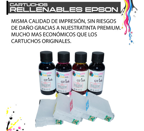 Cartuchos Rellenables Compatibles Epson Xp 4100 4101 4105