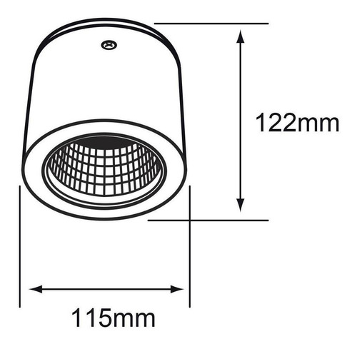Lampara De Interior Sobreponer,ashlesha I / Aluminio 127v Color Negro Tecnolite 20DYSNLED009V30N
