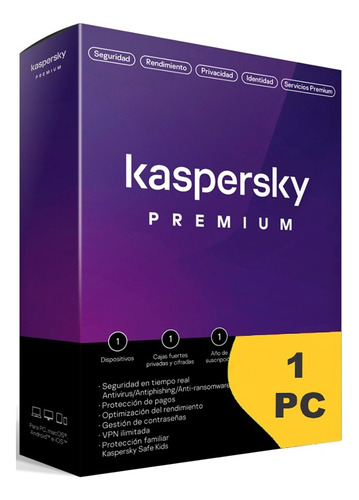Licencia Kaspersky Premium 1 Año Original Última Versión