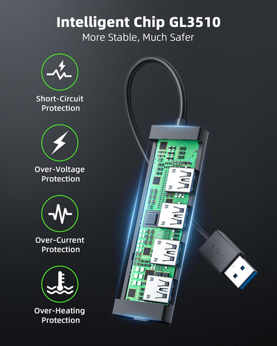 Hub Usb Múltiple Acer, Múltiple, Usb A 120 Cm Bl...