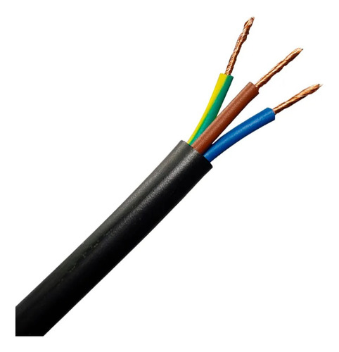 Cable Tipo Taller Normalizado 3 X 6 Mm X 5 Metros Negro