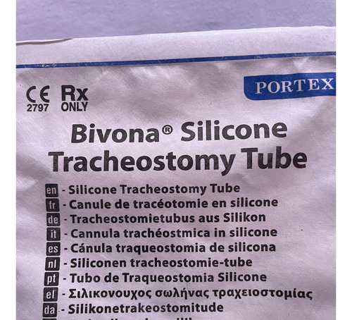 Cánula Traqueostomía Bivona 7.0 , 8.0