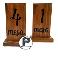 Comprar Pack 25 Números Mesa Boda Salón Decoración Madera Rústico