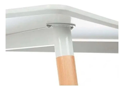 Mesa Comedor Eames Cuadrada 80x80 Madera Pequeña