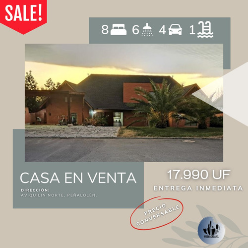 Venta Hermosa Casa. Av Quilín Norte, Peñalolén 