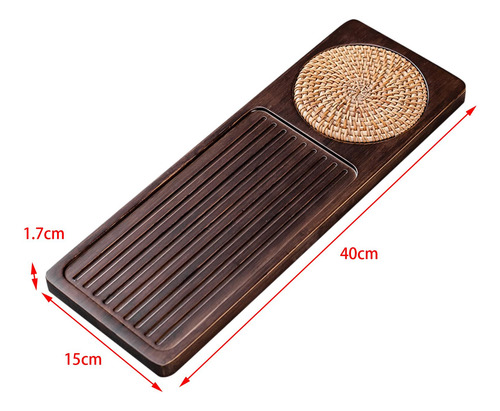 Bandeja Rectangular De Bambú Para Servir Té Chino, Tablero