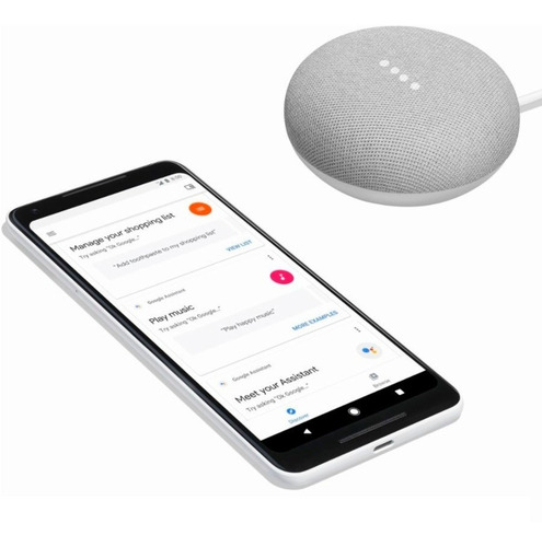 Google Home Mini con asistente virtual Google Assistant chalk 110V/220V