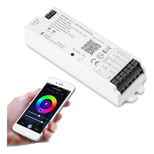 Controlador De Tira Led Wb5 Rf Wifi Rgb Cct Rgbw 5 En 1 Cry