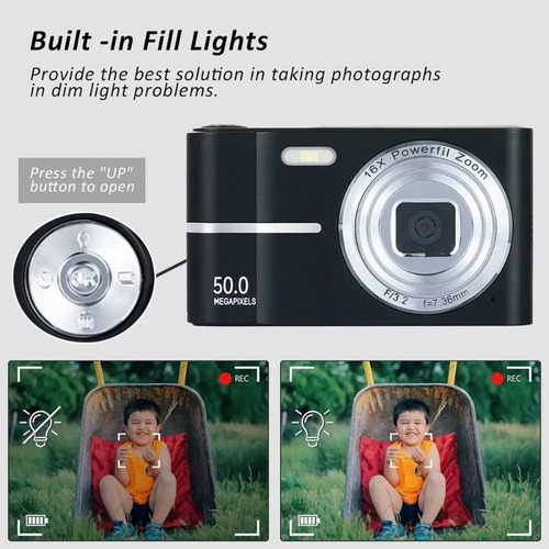 Câmera Digital Portátil 4k Hd 2024 Com 50 Milhões De Pixels