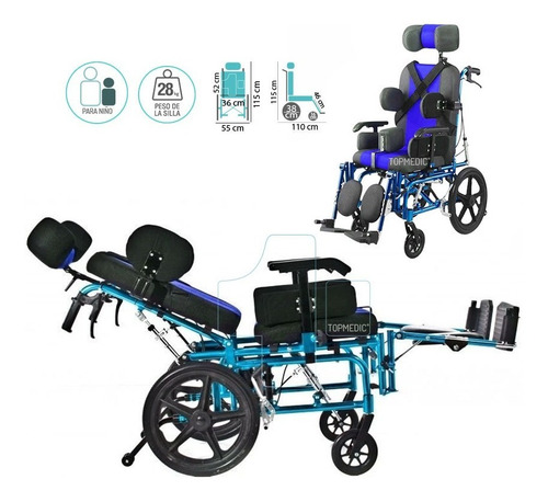 Silla De Ruedas Neurológica Pediátrico - Topmedic