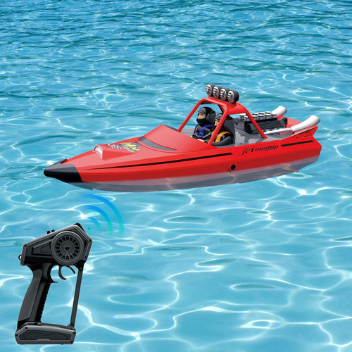 Barco Rc Barco De Carreras Batería Única Roja