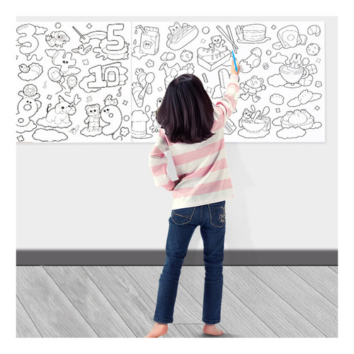 1 Mantel Adhesivo For Dibujar, Rollo De Papel For Colorear,