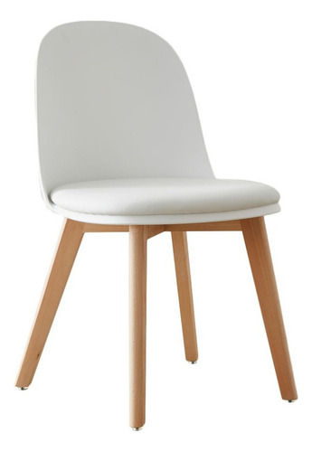 Juego Comedor Nórdico Mesa Escandinava 120 + 4 Sillas Vita Blanco