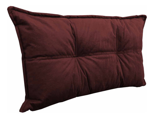 Almofada Cheia 90x45 Para Puff Cama Solteiro Cor Suede Bordô