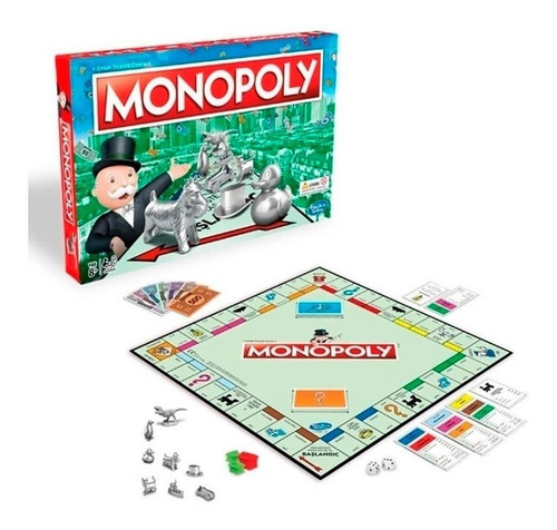 Monopoly Juego De Mesa Clásico Piezas Metálicas Hasbro