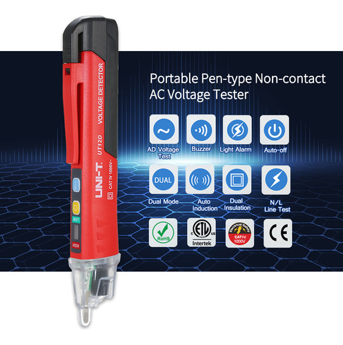 Probador De Circuitos, Detector Y Linterna Led, Probador De