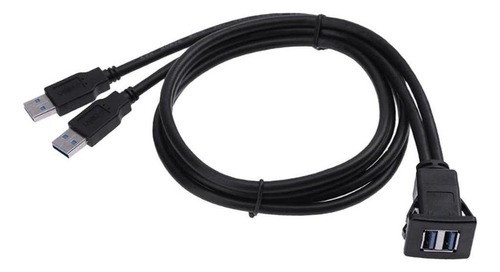 // 2 Dual Usb 3.0 Para Fêmea Extensão Flush Mount Cable Car