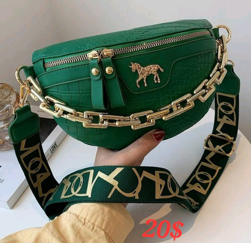 Cartera Crossbody Tipo Koala Green Emerald Sheinvzla 