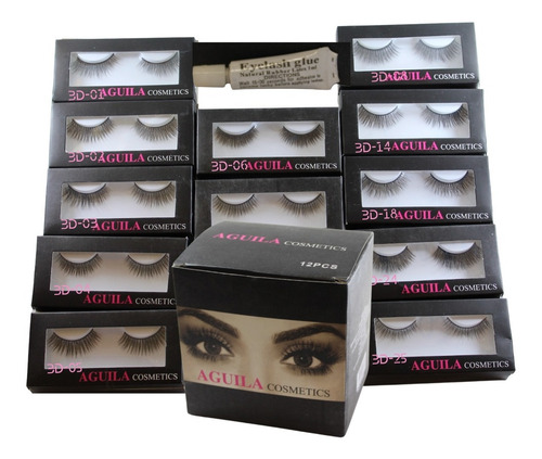 Pestaña Mink 3d Pestañas Postizas 12 Pares Docena