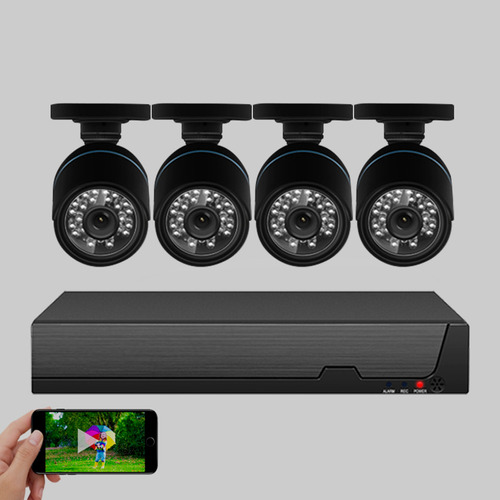 Kit De Vigilancia Con Sistema De Cámara De Seguridad Cctv Hd