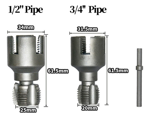 Kit Enhebrador Tubería Pvc Herramienta Roscado Marca Modelo