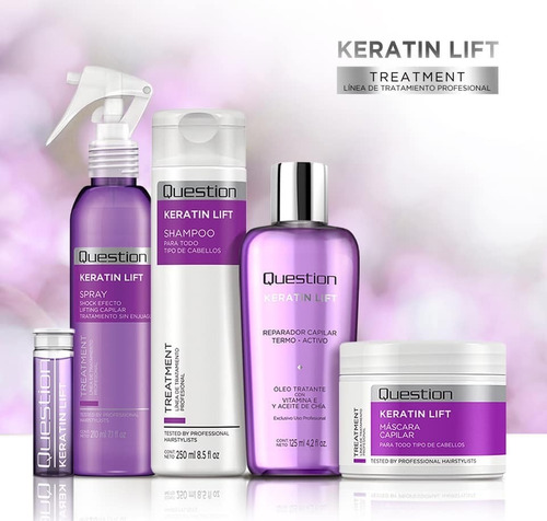 Imagen 4 de 4 de Tratamiento Keratin Lift Question Reparador Sin Enjuague