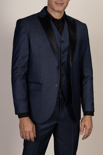 Terno Slim Fit Masculino Lapela De Cetim Clássico Italiano