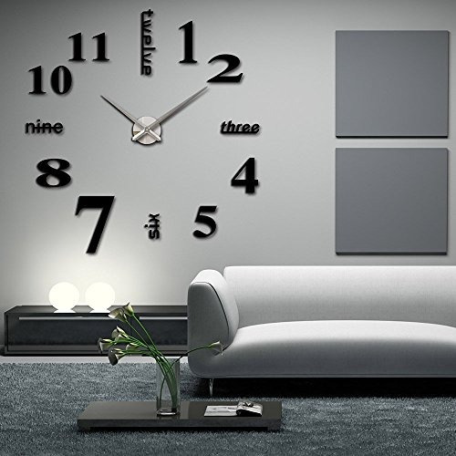 Elikeable Moderno 3d Frameless 3d Grandes Relojes De Pared D