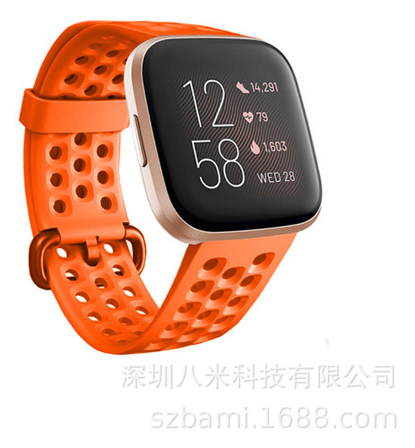 Pulsera Inteligente Fitbit Versa2 Con Agujero Grande, Naranj