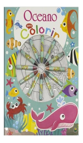 Cores Em Ação! Oceano Para Colorir, De Brijbasi Art Press Ltd. Editora Brasileitura, Capa Mole Em Português