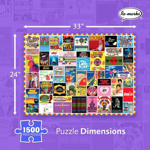 Re-marks Rompecabezas De Cultura Pop De Los Años 70, 1500 Pi