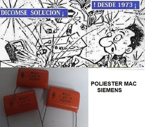 Capacitor  Poliester 1mf 1uf X 400v  Siemens X 20 Unidades