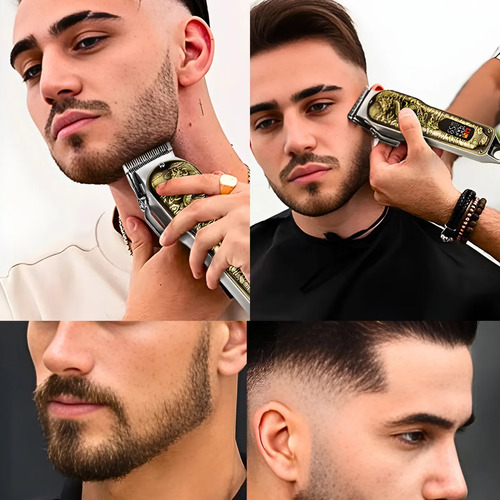 Máquina De Acabamento Cabelo E Barba Profissional Cinza