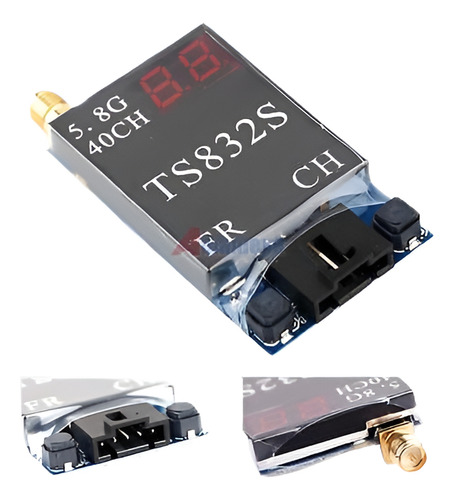 600mw De 5,8 G De 40 Canales A / V Audio Tx De Video Fpv Ts8