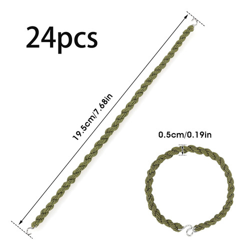 24 Pcs De Correas Elásticas Militares Para Botas, Cordones