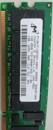 Imagem 3 de 10 de Memória Mt18htf12872dy-40ea1 1gb Pc2-3200r-333-11-b0