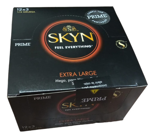 Preservativos Prime Skyn Extra Large Mega Xl 12 Cajitas X 3