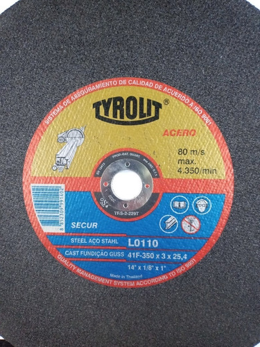 Tyrolit De corte TRS2229 Disco Negro 350 mm