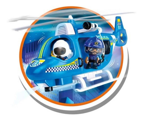 Imagen 5 de 7 de Pinypon Action Helicóptero Policía Muñeco Accesorio Original