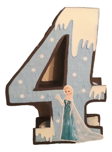Piñata Frozen Números Elsa Ana Olaf 