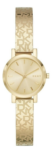 Reloj Dama Dkny Soho Ny2882 Color Plata De Acero Correa Dorado