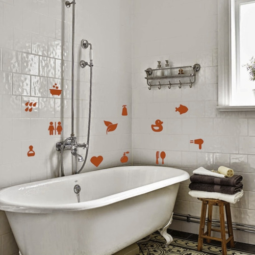 Vinilo Decorativo Deco Azulejos De Baño