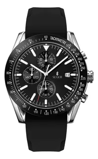 Reloj Hombre Seger 9253 Original Eeuu Elegante Sport Casual Color de la malla Negro - Gris