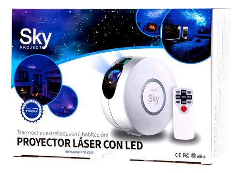 Imagen 5 de 9 de Proyector Sky Project Laser Estrellas Con Nube Nebulosa Led