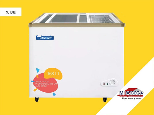 Congelador Tapa De Vidrio 168 Litros Continental